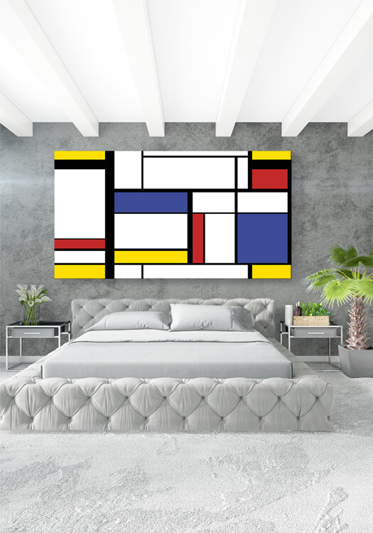 M1 0043 M Mockups PANORAMIC 0000s 0033 AdobeStock 123047078 Modern painting in mondrian style, AOAA1110