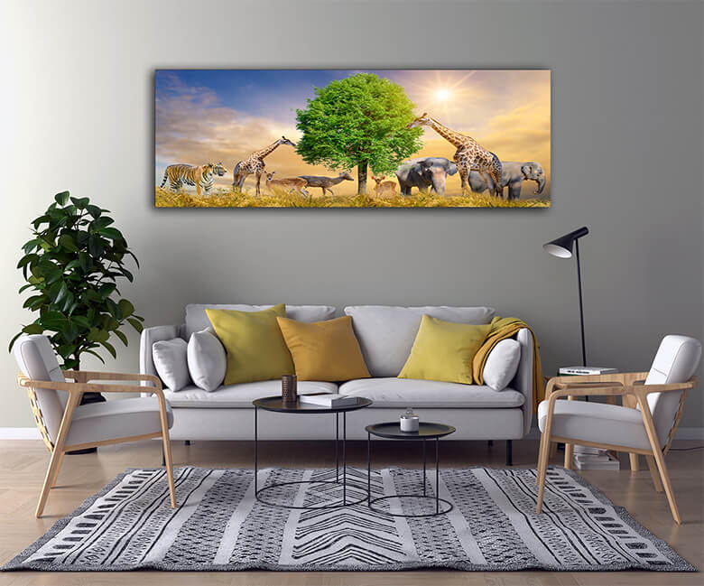 M2 0012 Mockups Panoramic 0009 29118432 large group of african safari animals wildlife conservation AOAY1397