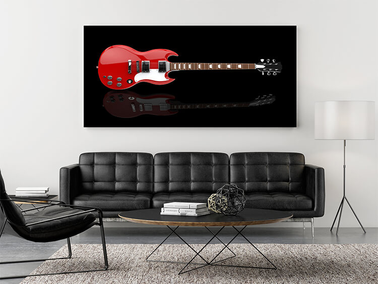 M3 0048 Mockups Panoramic 0015 19987368 solid red metallic guitar AOAY1387