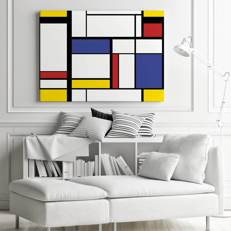 M4 0014 M Mockups PANORAMIC 0000s 0033 AdobeStock 123047078 Modern painting in mondrian style, AOAA1110
