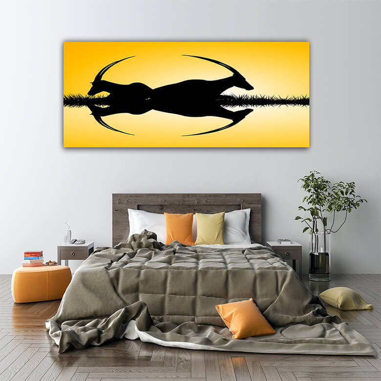 M5 Mockups 0006 Mockup 0000 19815084 landscape with two antelopes silhouettes on sunset AOAY1210