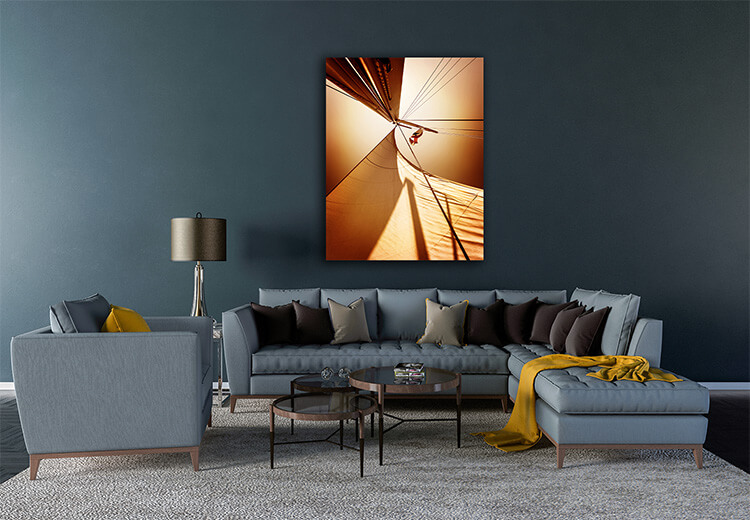 M1 0010 MOCKUP 0013 PRINT PANORAMIC 0008 13260766 sails in sunset light AOAY1615