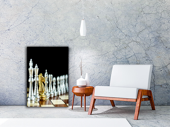 M1 0024 ML 0025 PRINT 0009 32117668 gold chess pieces on a chessboard AOAY1475