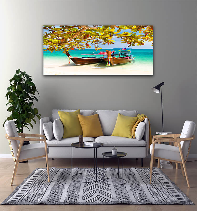 M2 0012 Mockup 0005 13978618 wooden boats on a tropical beach AOAY1370