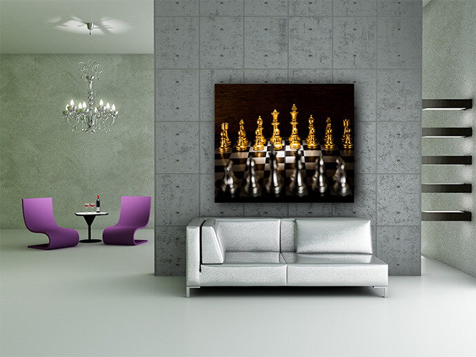 M2 0019 ML 0030 PRINT 0004 32130824 gold chess pieces on a chessboard business strategy concept AOAY1480