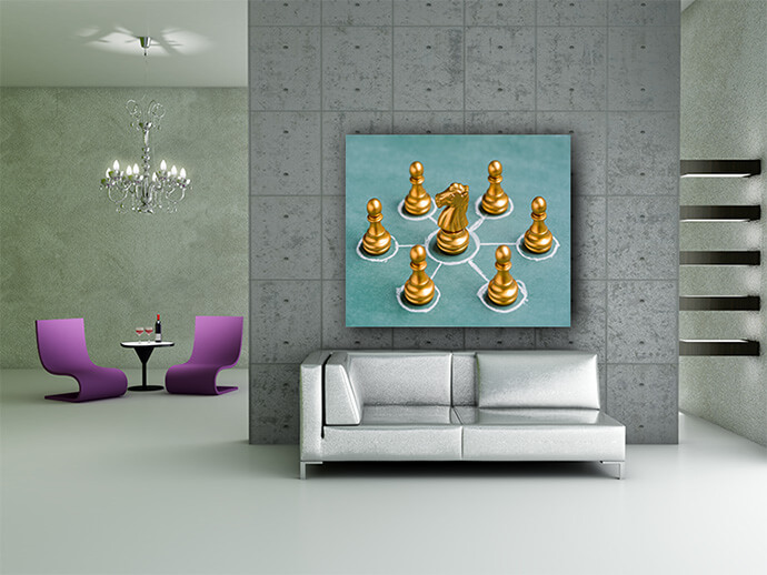 M2 0023 ML 0026 PRINT 0008 32118660 chess pieces in circle chalk with line connection AOAY1476