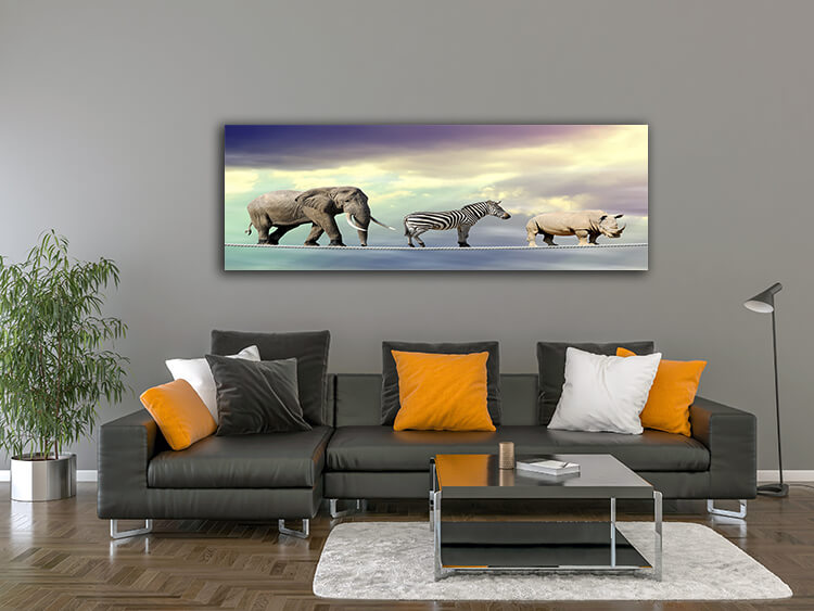 M2 0029 MOCKUP 0008 22503456 elephant zebra rhino walking on a rope AOAY1649