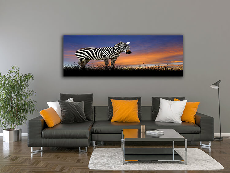 M2 0031 MOCKUP 0006 22639488 zebra on the background of sunset sky AOAY1651