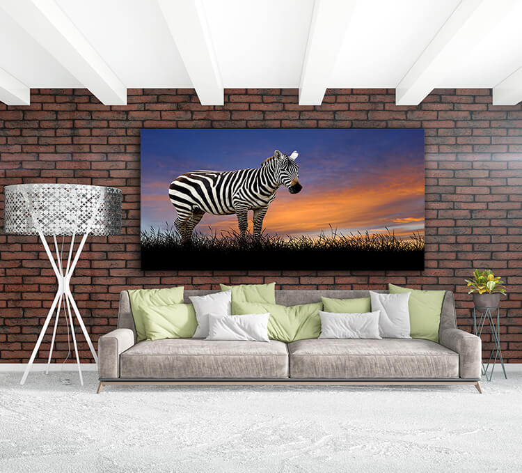 M3 0030 MOCKUP 0006 22639488 zebra on the background of sunset sky AOAY1651