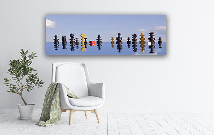 M4 0010 MP 0029 1572450 vintage chessmans and red dice on mirror AOAY1432