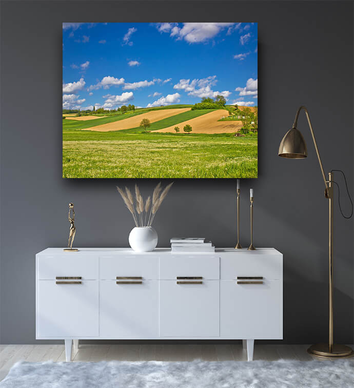 M3 0014 P M 0029 9845336 green agricultural landscape under blue sky AOAY2098