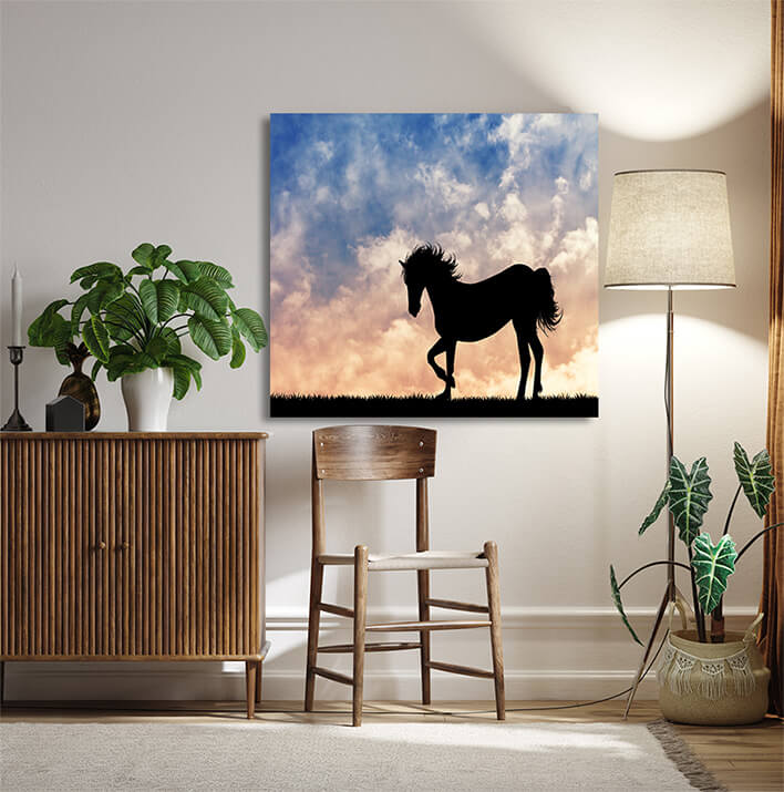 M10 0057 MOCKUPS LAND 0018 22913332 horse silhouette at sunset AOAY2211