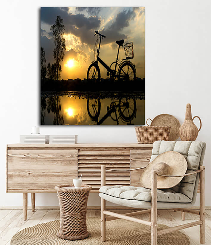 M1 0044 MOCKUP 0007 28165624 reflection of silhouette bicycle park on the waterfront AOAY2220