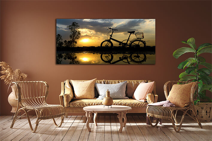 M7 0071 MOCKUPS LAND 0006 28165624 reflection of silhouette bicycle park on the waterfront AOAY2220