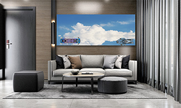 11 0002 ML 0013 31026958 art of paint on cocktail van parking on lake and reflection AOAY2457