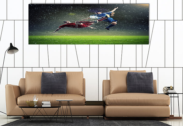 M11 0032 ML 0036 8795318 two football players striking the ball AOAY2605