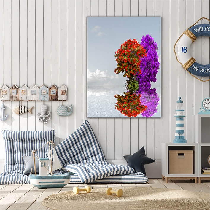 M1 0007 MP 0029 PRINT L 0012 31189704 colorful flower on tree reflection dark sky cloud AOAY2458