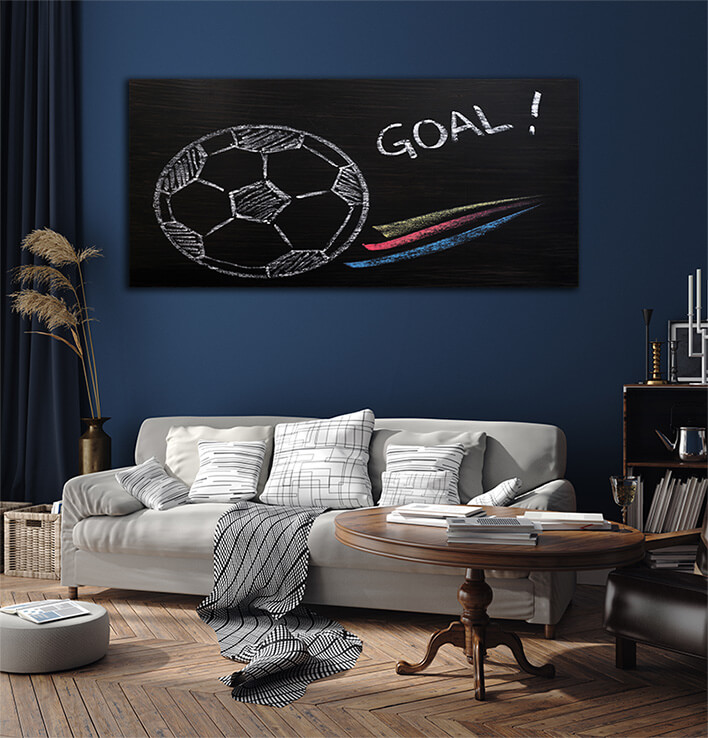 M1 0029 ML 0038 5921754 chalk drawing of football and goal AOAY2603