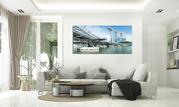 M2 0011 ML 0008 32514868 helix bridge and marina bay in the morning with blue sky AOAY2495