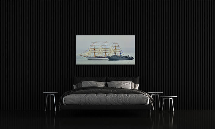 M2 0023 ML 0029 26345606 degaussing ship next to the sailing one AOAY2399