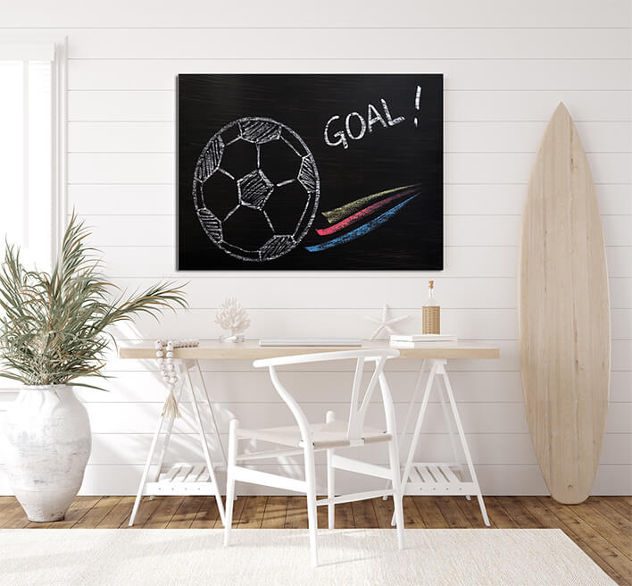M2 0029 ML 0038 5921754 chalk drawing of football and goal AOAY2603