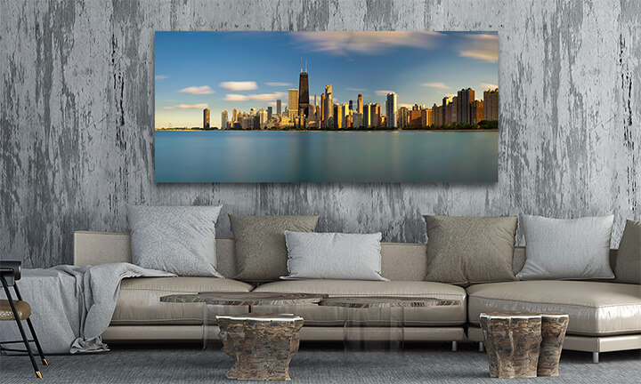 M2 0031 MP 0045 31610068 chicago skyline at sunset viewed from north avenue beach AOAY1959