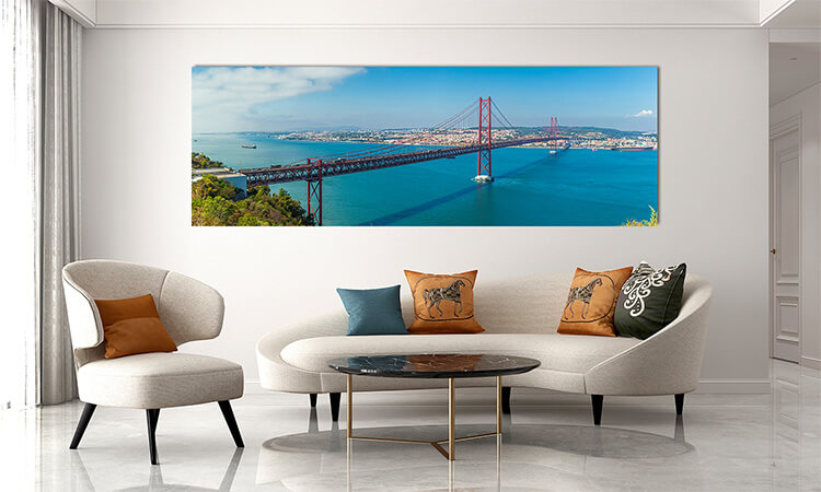 M3 0006 MP 0033 33447664 lisbon skyline panorama with the red iron bridge AOAY1971