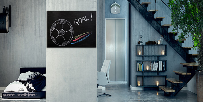 M3 0029 ML 0038 5921754 chalk drawing of football and goal AOAY2603