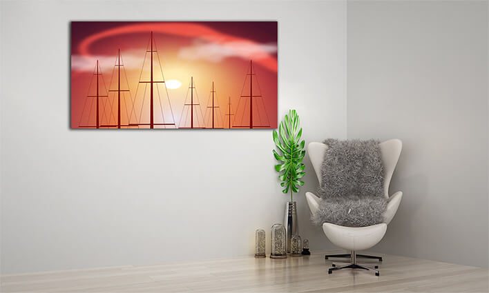 M4 0000 ML 0019 21248684 tops of yacht masts at sunset AOAY2579