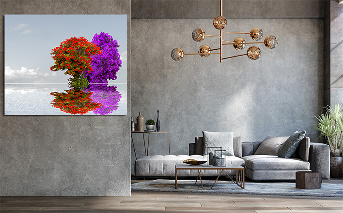 M4 0001 ML 0012 31189704 colorful flower on tree reflection dark sky cloud AOAY2458