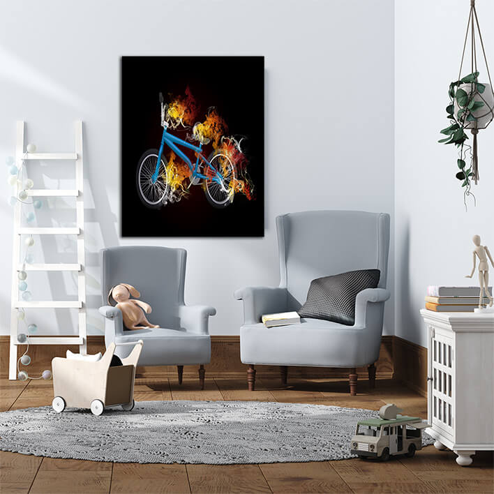 M4 0018 MP 0007 PRINT L 0017 13394514 bmx bike Computer rendering in colored smoke AOAY2485