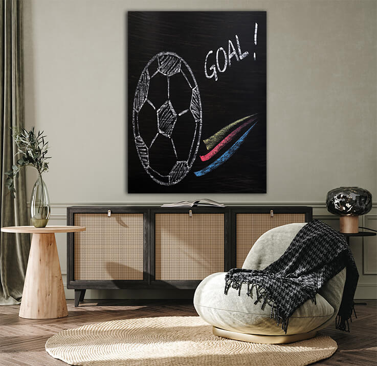 M4 0026 MP 0004 PRINT 0037 5921754 chalk drawing of football and goal AOAY2603