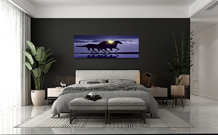 M4 0031 MOCKUPS LAND 0060 8491024 horses running at sunset with water reflection AOAY2169