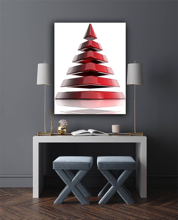 M5 0012 MP 0009 PRINT L 0048 2049709 pyramid created of layered elements AOAY2550