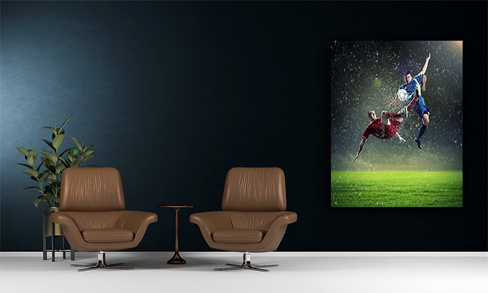 M5 0024 MP 0006 PRINT 0035 8795318 two football players striking the ball AOAY2605