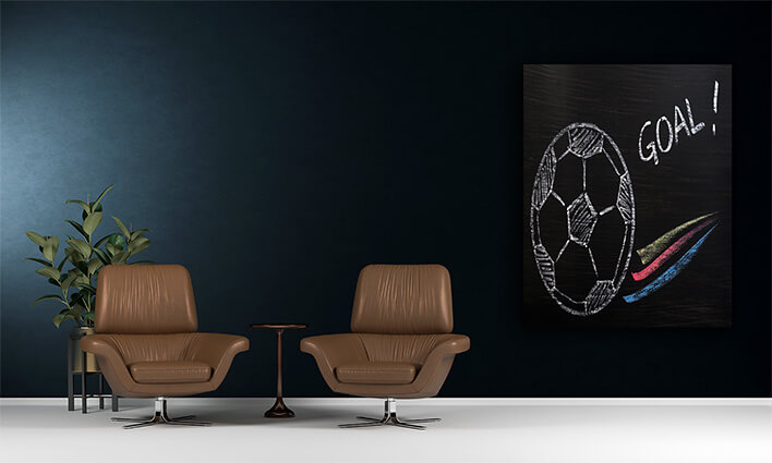 M5 0026 MP 0004 PRINT 0037 5921754 chalk drawing of football and goal AOAY2603