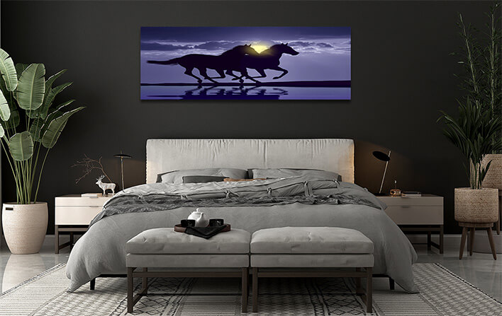 M5 0031 MOCKUPS LAND 0060 8491024 horses running at sunset with water reflection AOAY2169