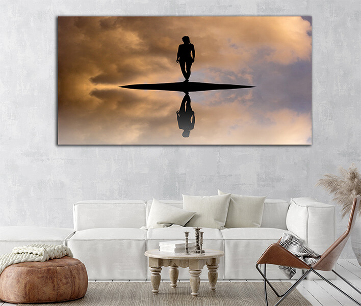 Woman on the Island Reflection in the Water AOAY2450