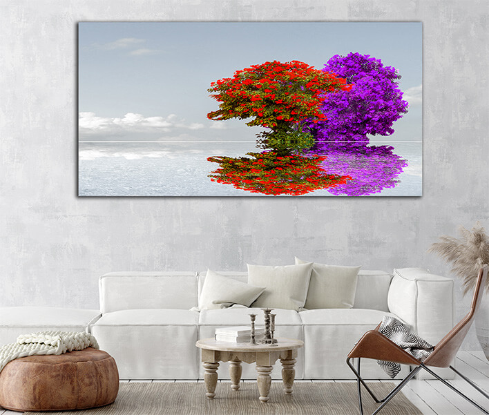 M6 0019 ML 0012 31189704 colorful flower on tree reflection dark sky cloud AOAY2458