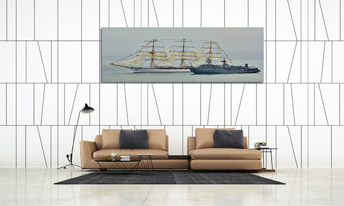 M6 0024 ML 0029 26345606 degaussing ship next to the sailing one AOAY2399