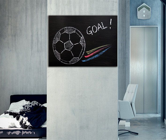 M6 0030 ML 0038 5921754 chalk drawing of football and goal AOAY2603