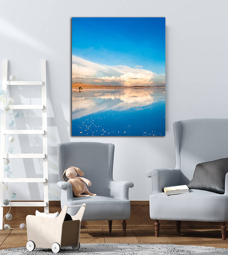 M7 0001 MP 0024 PRINT L 0000 42012942 amazing scenery spacious salar de uyuni with car on it AOAY2500