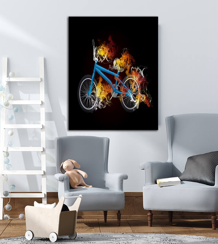 M7 0018 MP 0007 PRINT L 0017 13394514 bmx bike Computer rendering in colored smoke AOAY2485
