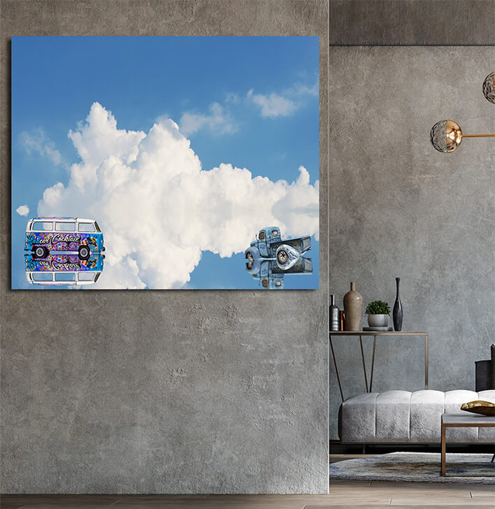 M8 0000 ML 0013 31026958 art of paint on cocktail van parking on lake and reflection AOAY2457