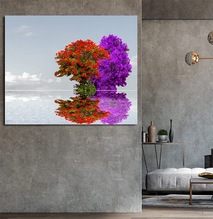 M8 0001 ML 0012 31189704 colorful flower on tree reflection dark sky cloud AOAY2458