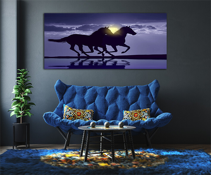 M8 0015 MOCKUPS LAND 0060 8491024 horses running at sunset with water reflection AOAY2169