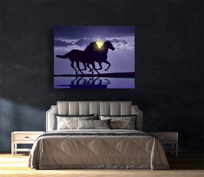 M9 0052 MOCKUPS LAND 0060 8491024 horses running at sunset with water reflection AOAY2169