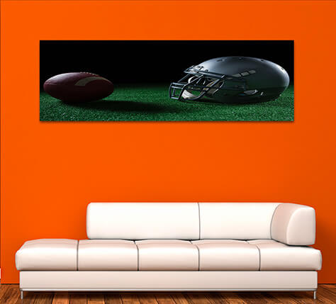 6M 0038 ML 0031 29574844 american football head gear and football on artificial turf AOAY2649