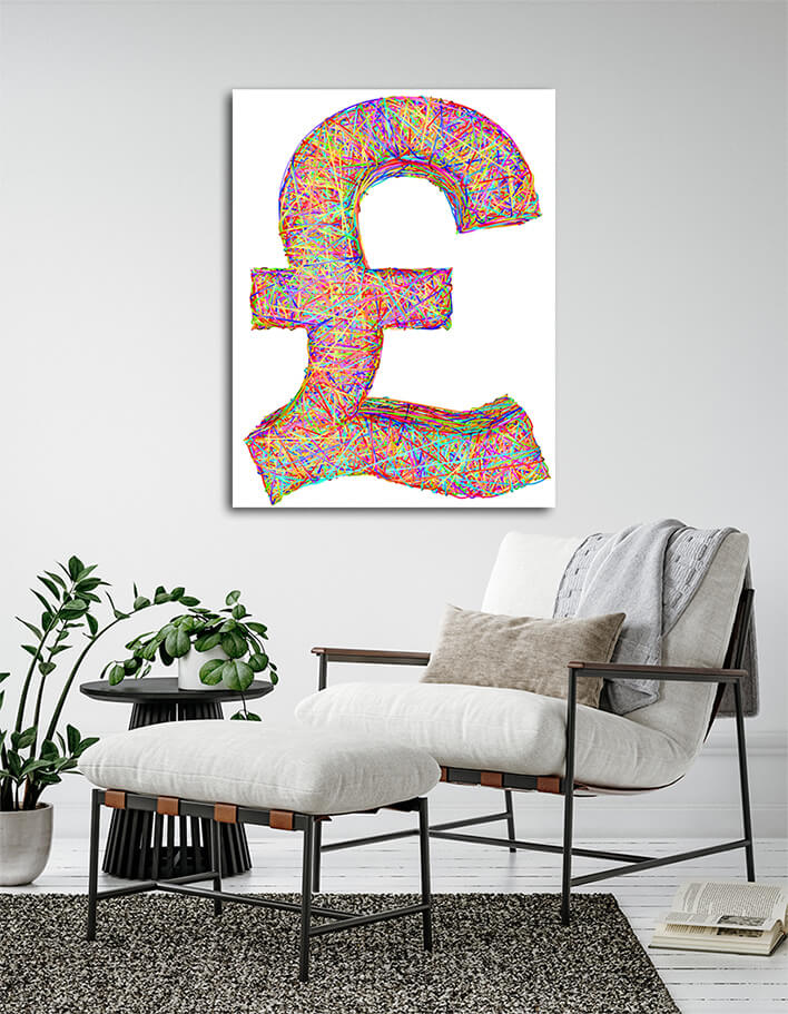 M16 0020 MOCKUP P 0111 PRINT 0015 14256290 pound sign composed of colorful striplines isolated on white AOAY1907