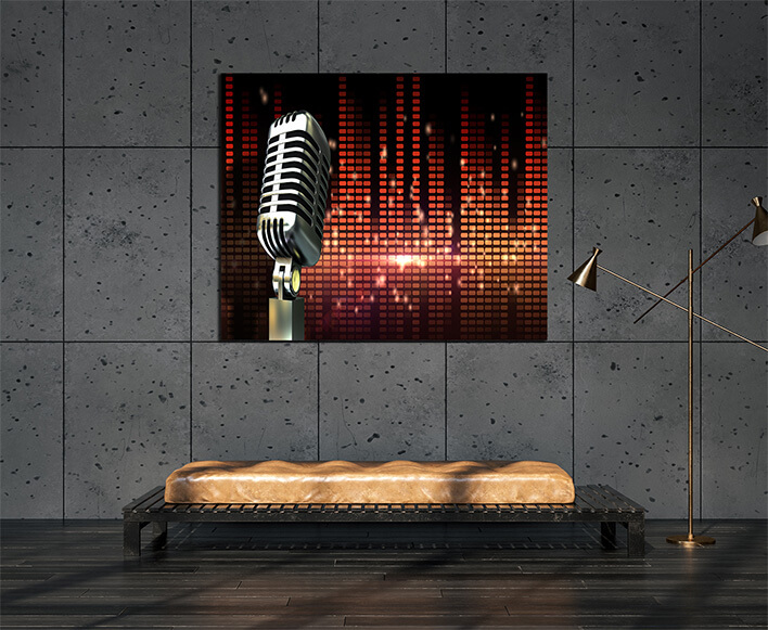 M1 0004 ML 0047 20603900 digitally generated retro chrome microphone AOAY2763